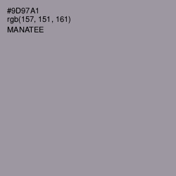#9D97A1 - Manatee Color Image