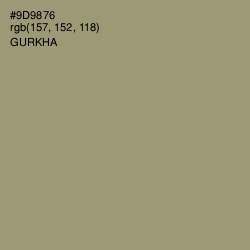 #9D9876 - Gurkha Color Image