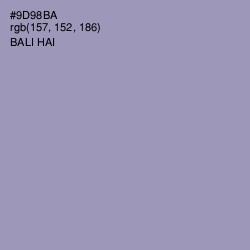 #9D98BA - Bali Hai Color Image