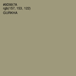 #9D997A - Gurkha Color Image