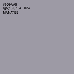 #9D9AA5 - Manatee Color Image