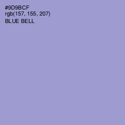 #9D9BCF - Blue Bell Color Image