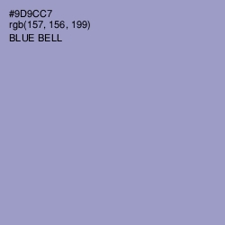 #9D9CC7 - Blue Bell Color Image