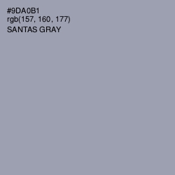 #9DA0B1 - Santas Gray Color Image