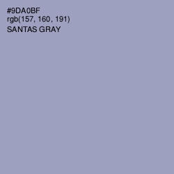 #9DA0BF - Santas Gray Color Image