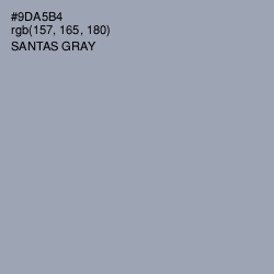 #9DA5B4 - Santas Gray Color Image