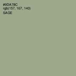 #9DA78C - Sage Color Image