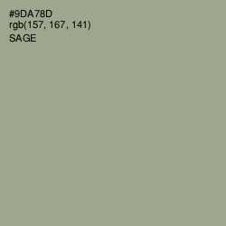 #9DA78D - Sage Color Image