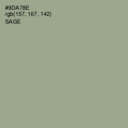 #9DA78E - Sage Color Image