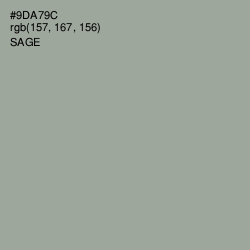 #9DA79C - Sage Color Image