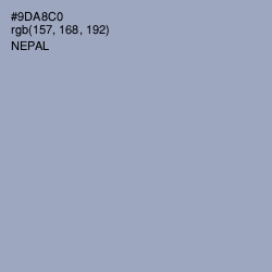 #9DA8C0 - Nepal Color Image