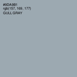 #9DA9B1 - Gull Gray Color Image