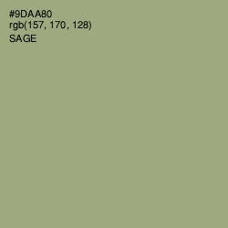#9DAA80 - Sage Color Image