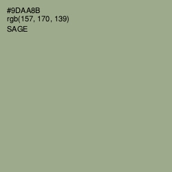 #9DAA8B - Sage Color Image