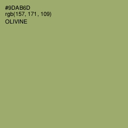 #9DAB6D - Olivine Color Image