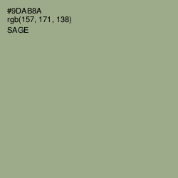 #9DAB8A - Sage Color Image