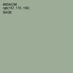 #9DAC96 - Sage Color Image