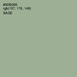 #9DB095 - Sage Color Image