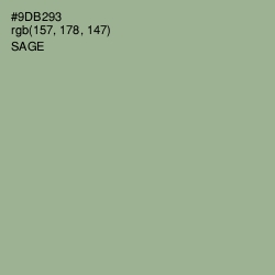 #9DB293 - Sage Color Image