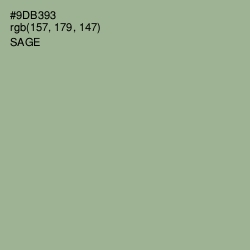 #9DB393 - Sage Color Image