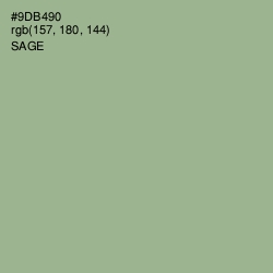 #9DB490 - Sage Color Image