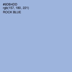 #9DB4DD - Rock Blue Color Image