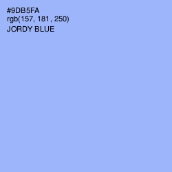 #9DB5FA - Jordy Blue Color Image