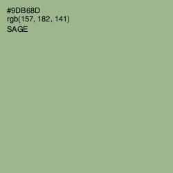 #9DB68D - Sage Color Image