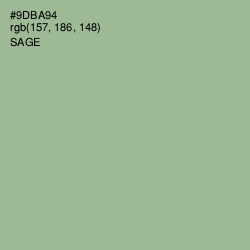 #9DBA94 - Sage Color Image