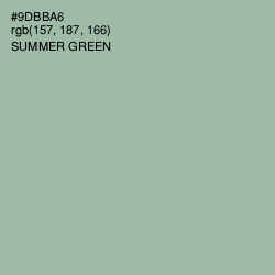 #9DBBA6 - Summer Green Color Image