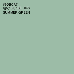 #9DBCA7 - Summer Green Color Image