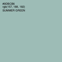 #9DBCB6 - Summer Green Color Image