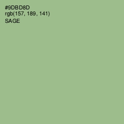 #9DBD8D - Sage Color Image