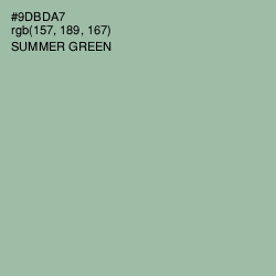 #9DBDA7 - Summer Green Color Image