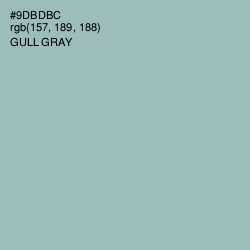 #9DBDBC - Gull Gray Color Image