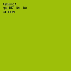 #9DBF0A - Citron Color Image