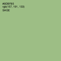 #9DBF85 - Sage Color Image