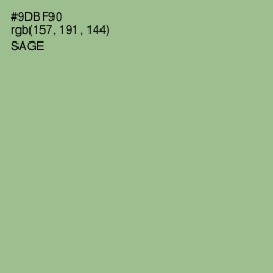 #9DBF90 - Sage Color Image