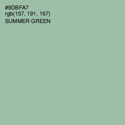 #9DBFA7 - Summer Green Color Image