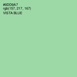 #9DD9A7 - Vista Blue Color Image