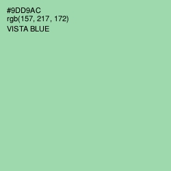 #9DD9AC - Vista Blue Color Image