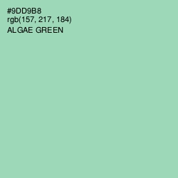 #9DD9B8 - Algae Green Color Image