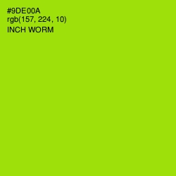 #9DE00A - Inch Worm Color Image