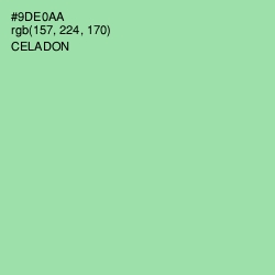 #9DE0AA - Celadon Color Image