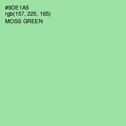 #9DE1A5 - Moss Green Color Image