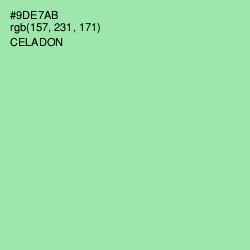 #9DE7AB - Celadon Color Image