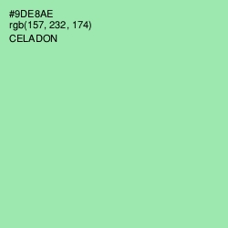 #9DE8AE - Celadon Color Image