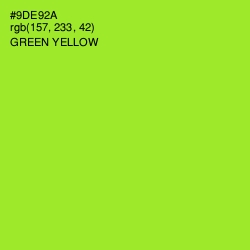 #9DE92A - Green Yellow Color Image