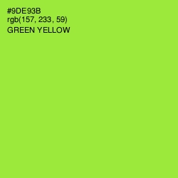 #9DE93B - Green Yellow Color Image