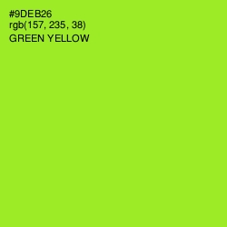 #9DEB26 - Green Yellow Color Image